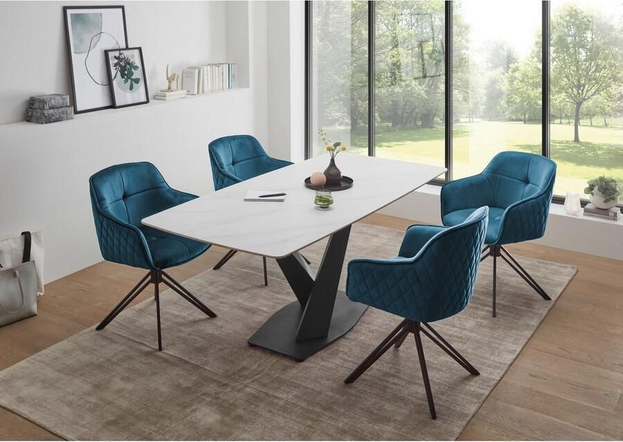 OTTO Stolkom Stoel met armleuningen EMMA 180 graden draaibaar met auto-return (set 2 stuks) - Foto 4