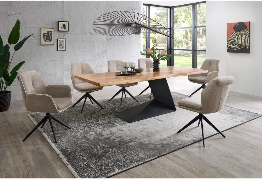 OTTO Stolkom Eettafel Alan eettafel massief hout keuze uit 240 of 200 cm breed Massief acacia oppervlaktebelasting van de tafel ca. 90 kg - Foto 4