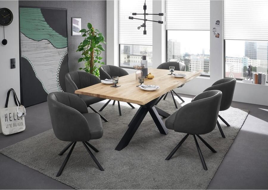 OTTO Stolkom Stoel met armleuningen Grace 180 graden draaibaar met auto-return (set 2 stuks) - Foto 3