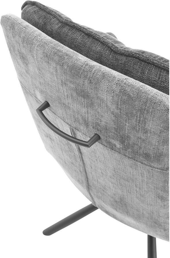 OTTO Stolkom Stoel met armleuningen Livia Bekleding binnen donkergrijs buiten lichtgrijs (set 2 stuks) - Foto 6