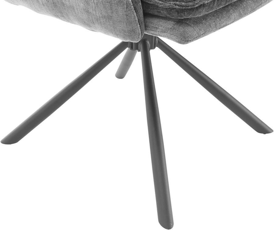 OTTO Stolkom Stoel met armleuningen Livia Bekleding binnen donkergrijs buiten lichtgrijs (set 2 stuks)