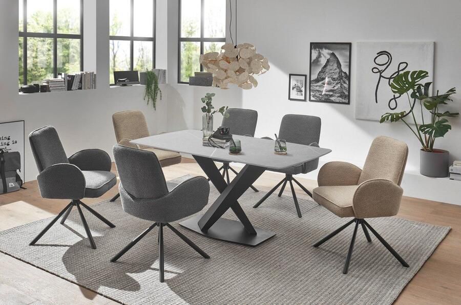 OTTO Stolkom Stoel met armleuningen MALIA 180 graden draaibaar met auto-return (set 2 stuks) - Foto 5