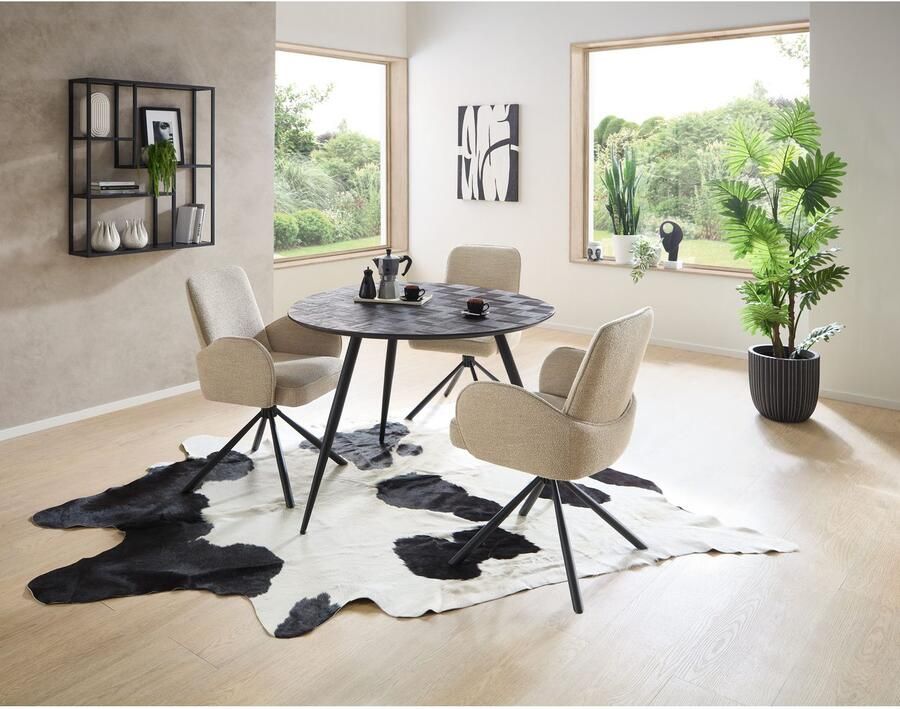 OTTO Stolkom Stoel met armleuningen MALIA 180 graden draaibaar met auto-return (set 2 stuks) - Foto 2