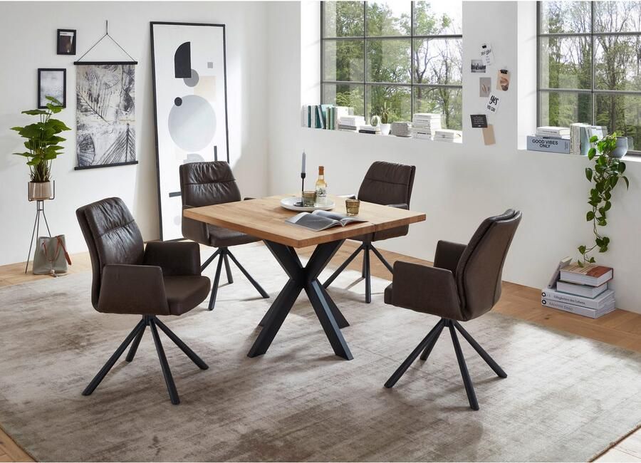 OTTO Stolkom Stoel met armleuningen Mara 180 graden draaibaar met auto-return (set 2 stuks) - Foto 2