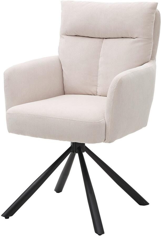 OTTO Stolkom Stoel met armleuningen Sofia 180 graden draaibaar met auto-return bonnellvering in de zitting (set 2 stuks) - Foto 3