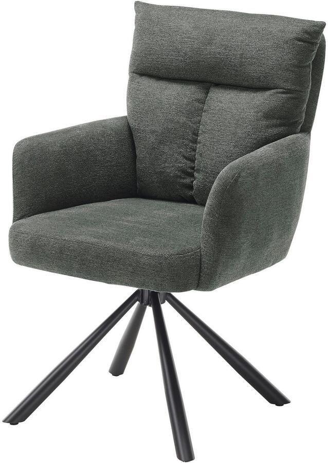 OTTO Stolkom Stoel met armleuningen Sofia 180 graden draaibaar met auto-return bonnellvering in de zitting (set 2 stuks) - Foto 5