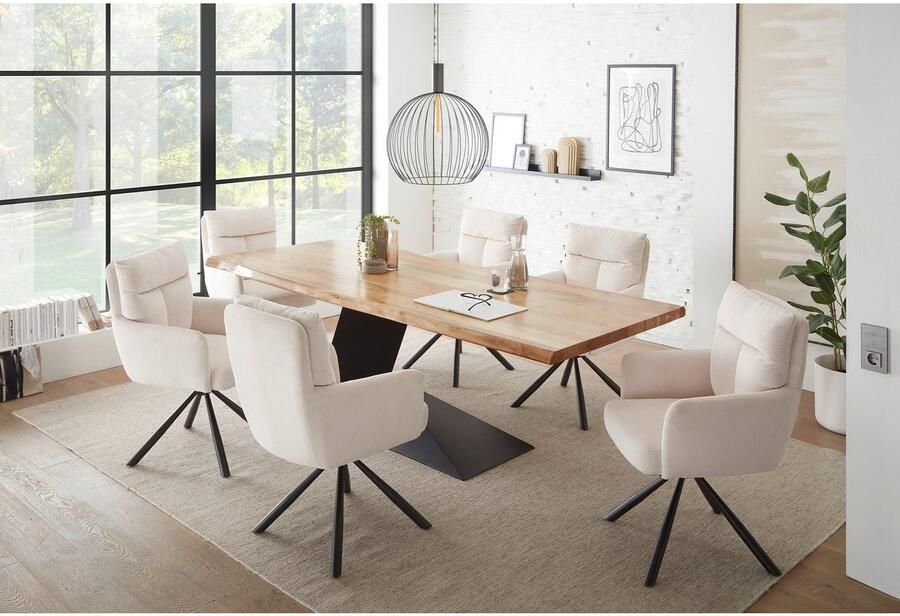 OTTO Stolkom Eettafel Alan eettafel massief hout keuze uit 240 of 200 cm breed Massief acacia oppervlaktebelasting van de tafel ca. 90 kg - Foto 6