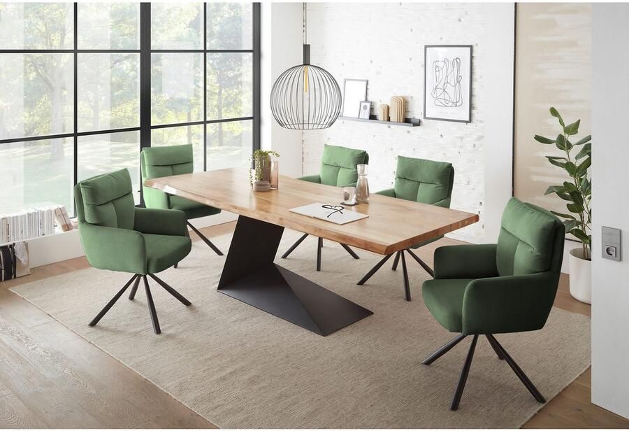 OTTO Stolkom Eettafel Alan eettafel massief hout keuze uit 240 of 200 cm breed Massief acacia oppervlaktebelasting van de tafel ca. 90 kg - Foto 4