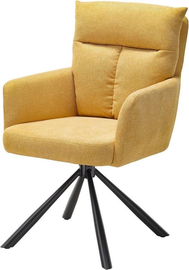 OTTO Stolkom Stoel met armleuningen Sofia 180 graden draaibaar met auto-return bonnellvering in de zitting (set 2 stuks) - Foto 4