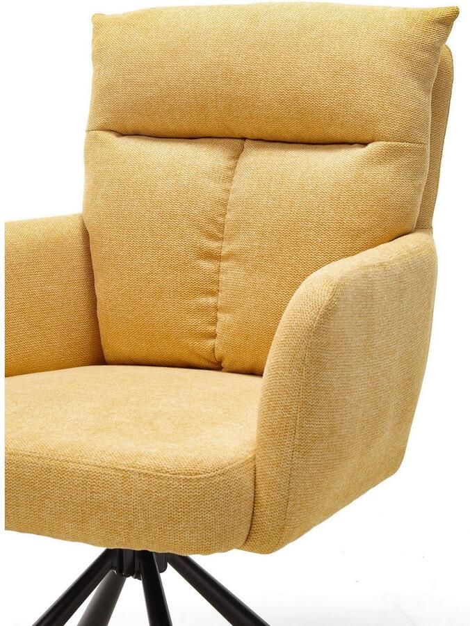 OTTO Stolkom Stoel met armleuningen Sofia 180 graden draaibaar met auto-return bonnellvering in de zitting (set 2 stuks)