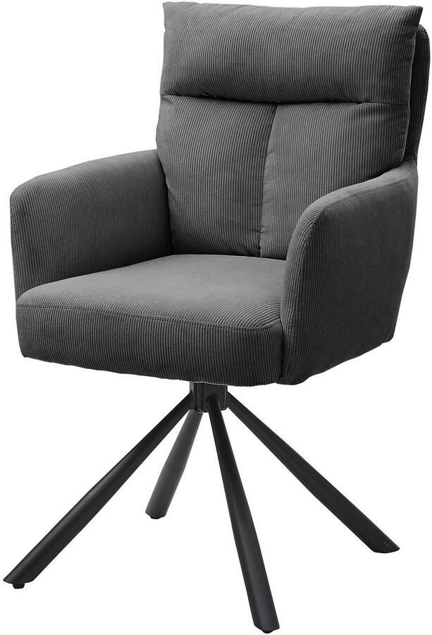OTTO Stolkom Stoel met armleuningen Sofia 180 graden draaibaar met auto-return bonnellvering in de zitting (set 2 stuks) - Foto 3