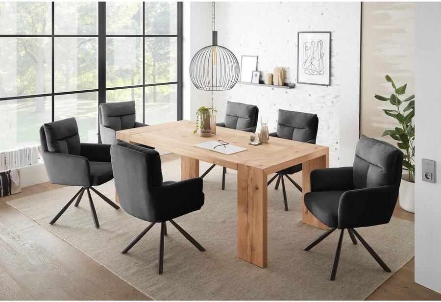 OTTO Stolkom Eettafel Anno eettafel eik massief hout geolied FSC BxHxD 200x76x100 cm Massief eiken geolied FSC -gecertificeerd oppervlaktebelasting tot 90 kg - Foto 5