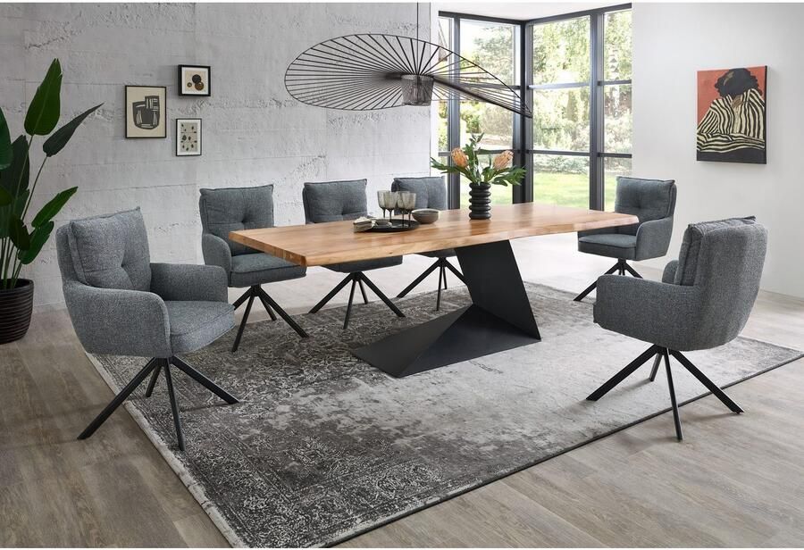 OTTO Stolkom Eettafel Alan eettafel massief hout keuze uit 240 of 200 cm breed Massief acacia oppervlaktebelasting van de tafel ca. 90 kg - Foto 5