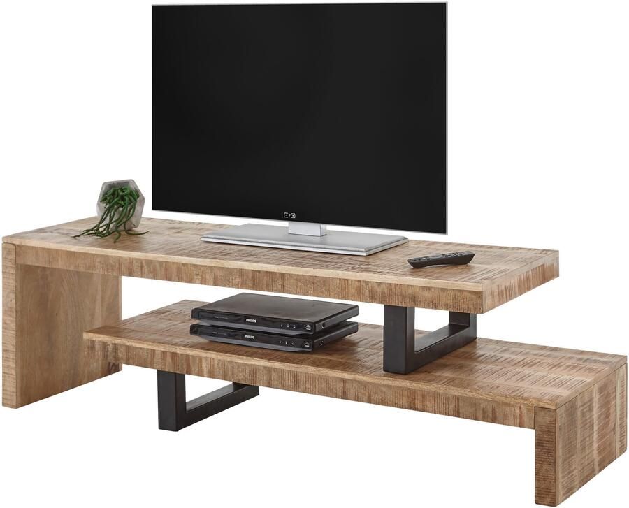 OTTO Stolkom Tv-kast Beed Lowboard bestaat uit 2 beweeglijke delen zodat het variabel kan worden geplaatst - Foto 4