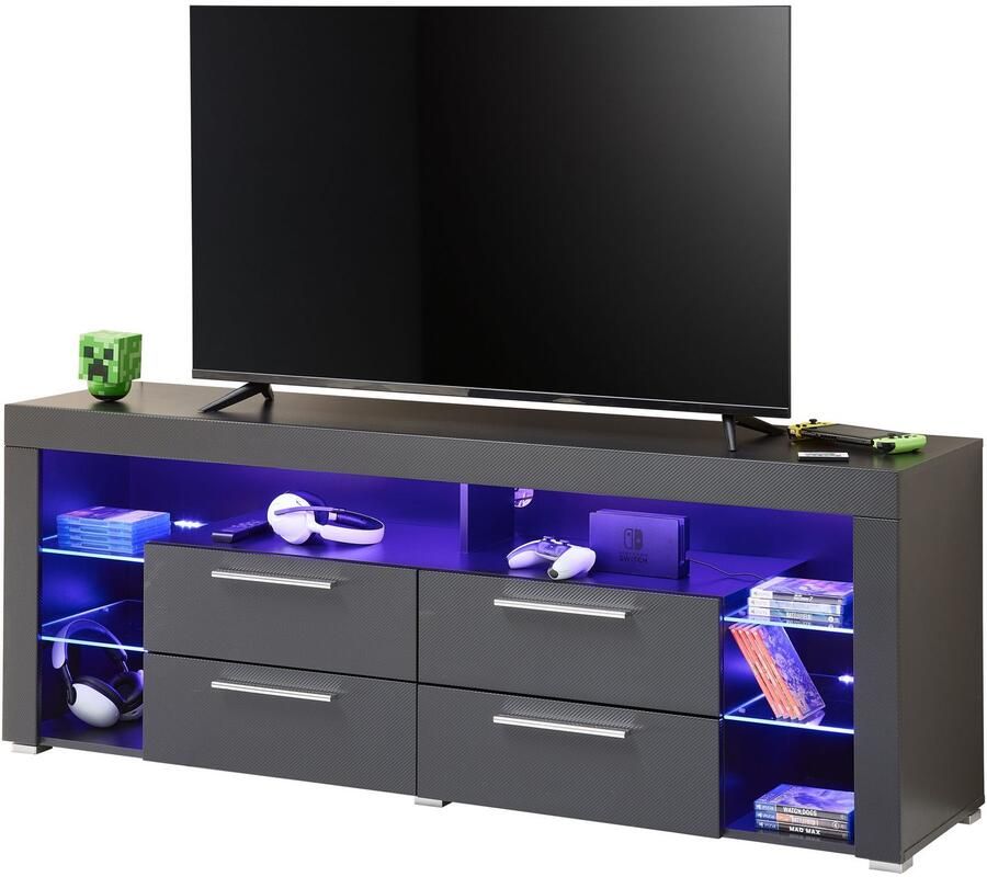 OTTO Stolkom Tv-kast Goal 4 lades 6 open vakken afmetingen 179 66 44 cm - Foto 2