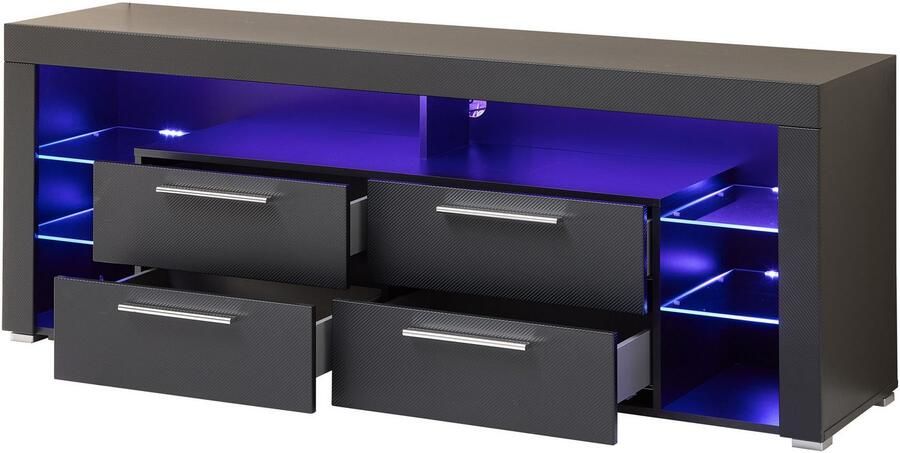 OTTO Stolkom Tv-kast Goal 4 lades 6 open vakken afmetingen 179 66 44 cm - Foto 3