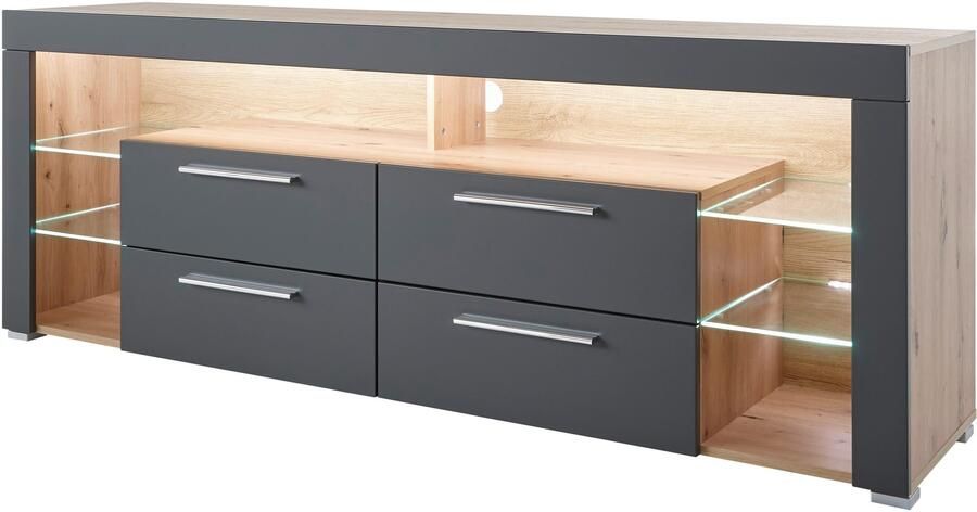 OTTO Stolkom Tv-kast Goal 4 lades 6 open vakken afmetingen 179 66 44 cm - Foto 5