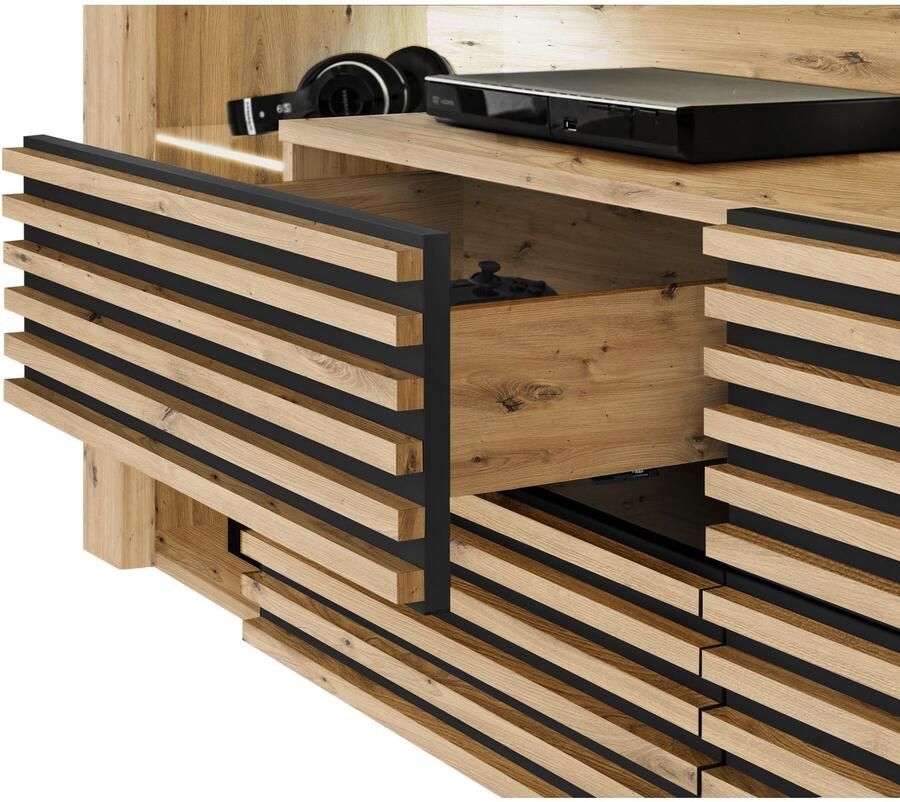 OTTO Stolkom Tv-kast Goal 4 lades 6 open vakken afmetingen 179 66 44 cm