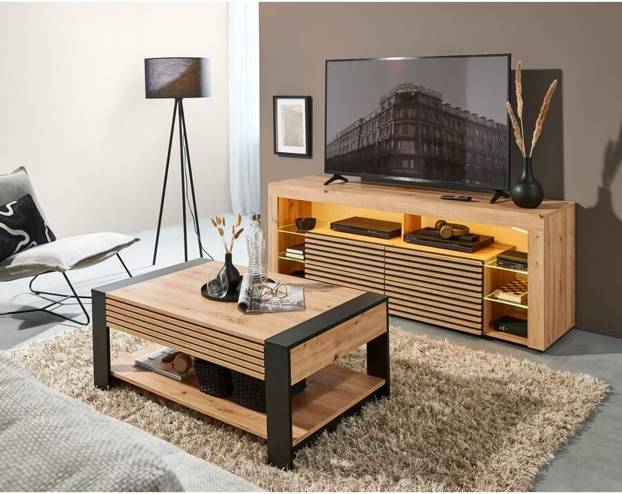 OTTO Stolkom Tv-kast Goal 4 lades 6 open vakken afmetingen 179 66 44 cm - Foto 2