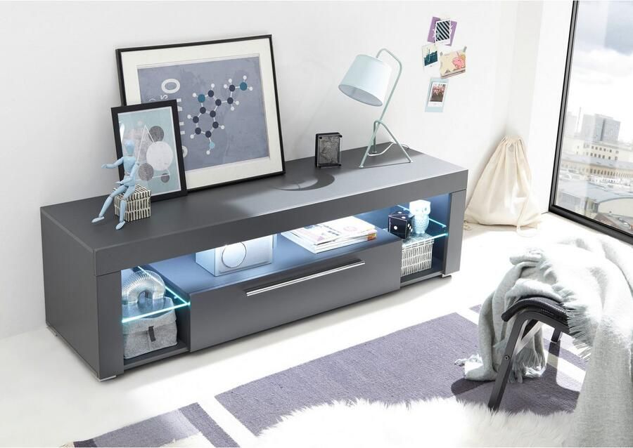 OTTO Stolkom Tv-kast Goal Bovenblad tot 25 kg belastbaar 1 klep met handvat