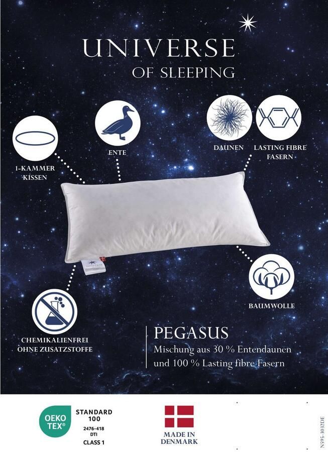OTTO UNIVERSE OF SLEEPING Katoenen kussen Met een mengsel van 50% polyestervezels & 50% veren-donsvulling Hoofdkussen 40x80 cm duurzaam veerkrachtig onderhoudsvriendelijk geschikt voor allergieën - Foto 6