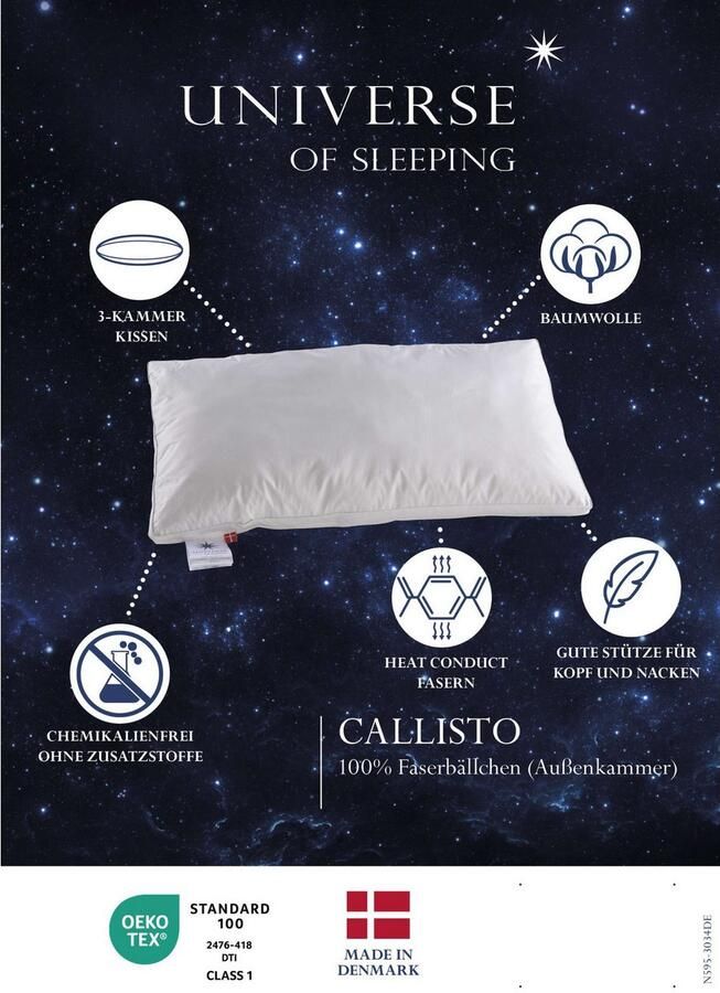 OTTO UNIVERSE OF SLEEPING Synthetisch hoofdkussen Callisto luchtdoorlatend kussen 3-kamer Medium Hoofdkussen 40x80 cm duurzaam veerkrachtig & onderhoudsvriendelijk geschikt voor allergieën - Foto 6