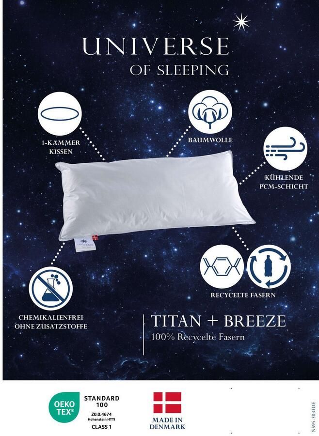OTTO UNIVERSE OF SLEEPING Synthetisch hoofdkussen Titan Breeze klimaatactieve katoenhoes klimaatregulerend kussen - Foto 5