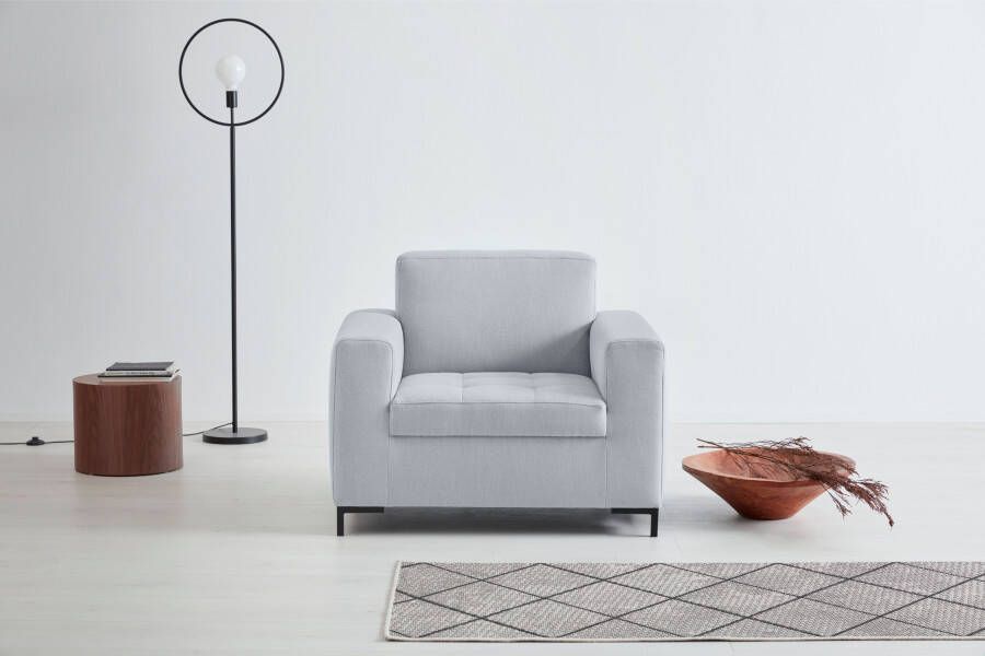 OTTO products Fauteuil Grazzo hoogwaardige stoffen van gerecycled materiaal stiksels op de zitting - Foto 8