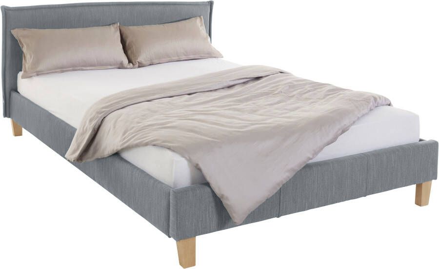 OTTO products Gestoffeerd bed Heddi in 5 breedten: van 90 cm-200 cm bies bij het hoofdbord structuurstof