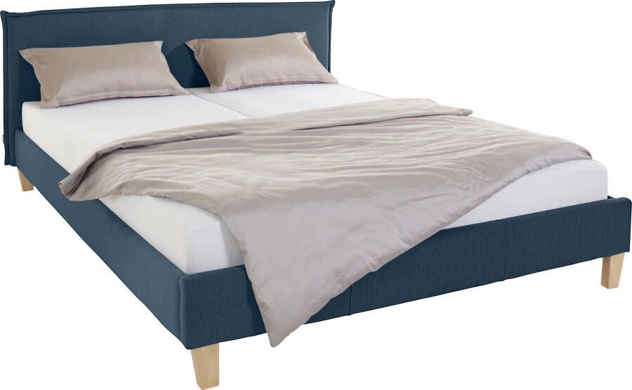 OTTO products Gestoffeerd bed Heddi in 5 breedten: van 90 cm-200 cm bies bij het hoofdbord structuurstof