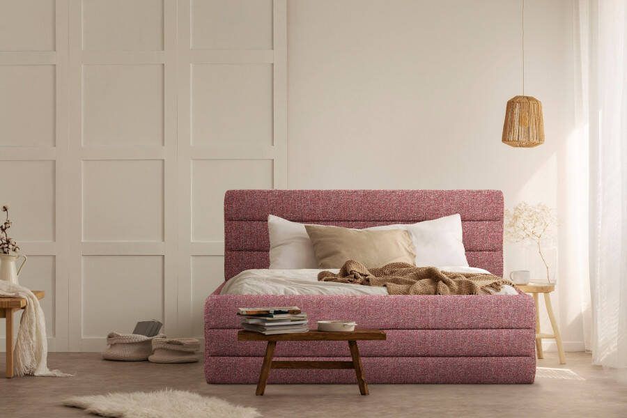 OTTO products Gestoffeerd bed Merrit Dwarsnaad in het hoofd- en voetbord in 5 breedten ook in 220 cm lang