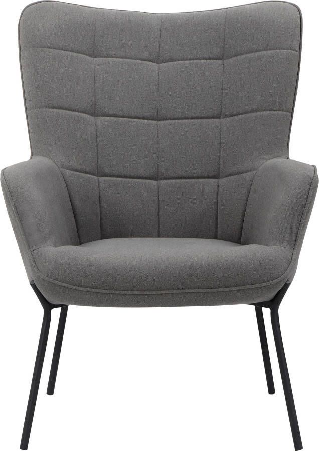 OTTO products Loungestoel Luukas Stof gerecycled polyester zacht verdikte zitting en rugleuning zithoogte 46 cm (1 stuk) - Foto 7
