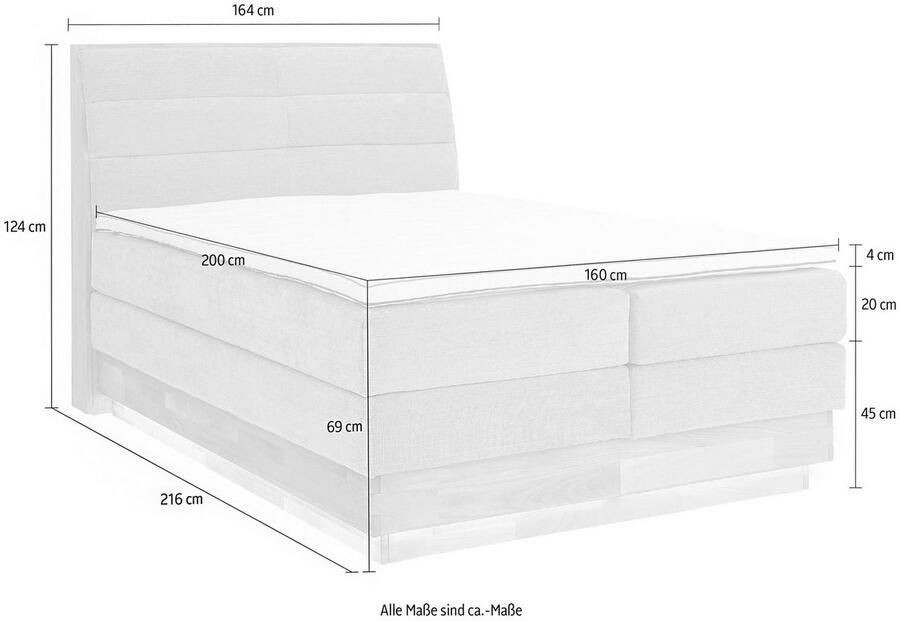 OTTO products Boxspring JENNA zonder ledverlichting met gecertificeerde gerecyclede overtrekstoffen - Foto 4
