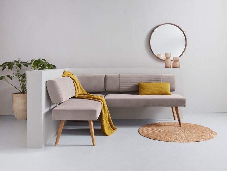 OTTO products Hoekbank Alessja Breedte lange zijde 192 of 212 cm frame van massief eiken