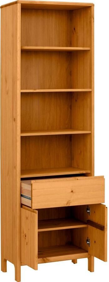 OTTO products Hoge kast Jorrick Breedte 60 cm massief grenenhout met bio olie was behandeld - Foto 8