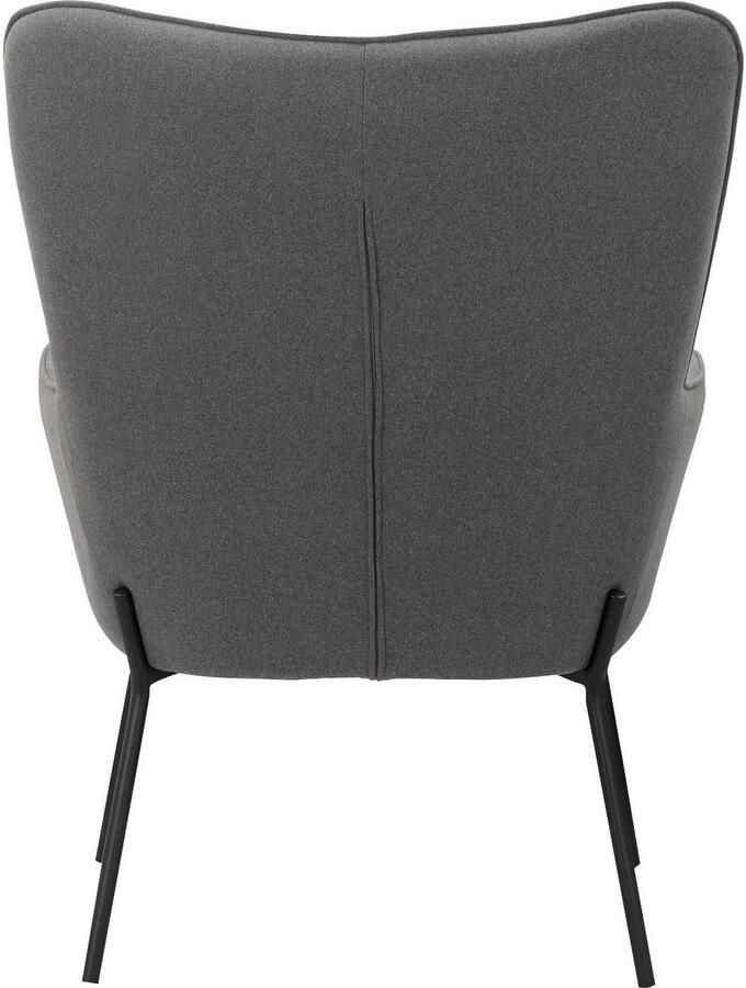 OTTO products Loungestoel Luukas ovale stoel met metalen poten Stof gerecycled polyester zacht verdikte zitting en rugleuning zithoogte 46 cm (1 stuk) - Foto 6
