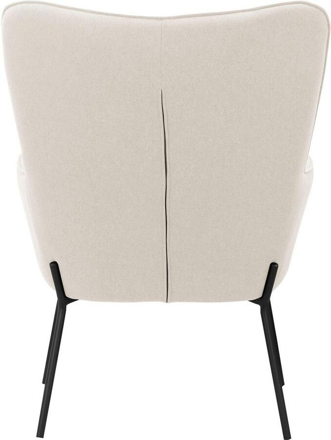 OTTO products Loungestoel Luukas ovale stoel met metalen poten Stof gerecycled polyester zacht verdikte zitting en rugleuning zithoogte 46 cm (1 stuk) - Foto 6