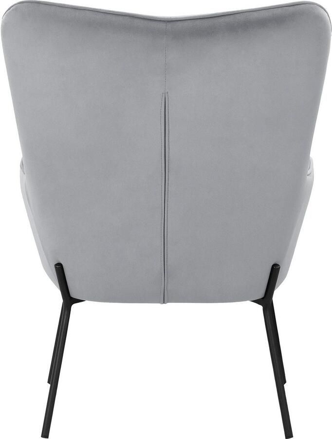 OTTO products Loungestoel Luukas ovale stoel met metalen poten Stof gerecycled polyester zacht verdikte zitting en rugleuning zithoogte 46 cm (1 stuk) - Foto 5