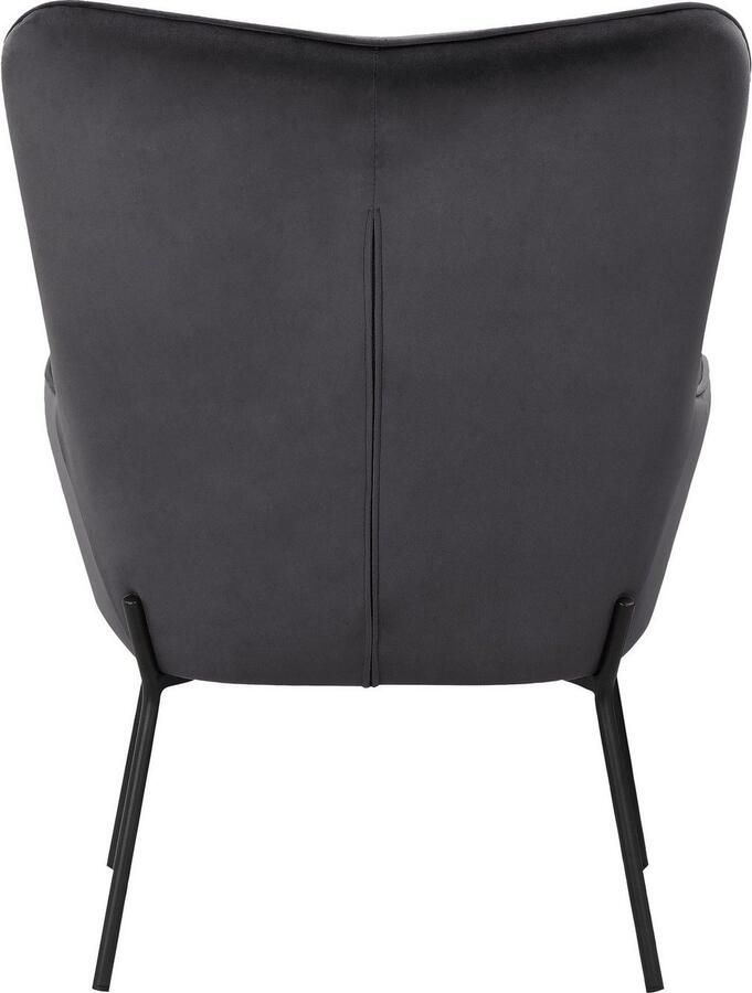 OTTO products Loungestoel Luukas ovale stoel met metalen poten Stof gerecycled polyester zacht verdikte zitting en rugleuning zithoogte 46 cm (1 stuk) - Foto 5