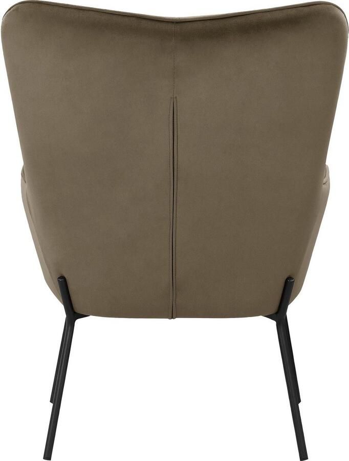 OTTO products Loungestoel Luukas ovale stoel met metalen poten Stof gerecycled polyester zacht verdikte zitting en rugleuning zithoogte 46 cm (1 stuk) - Foto 5