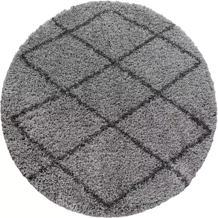 Paco Home Hoogpolig vloerkleed Kalmar 444 Scandi-design ruitmotief zacht & behaaglijk ideaal in de woonkamer & slaapkamer