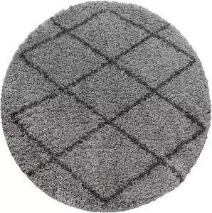 Paco Home Hoogpolig vloerkleed Kalmar 444 Scandi-design ruitmotief zacht & behaaglijk ideaal in de woonkamer & slaapkamer