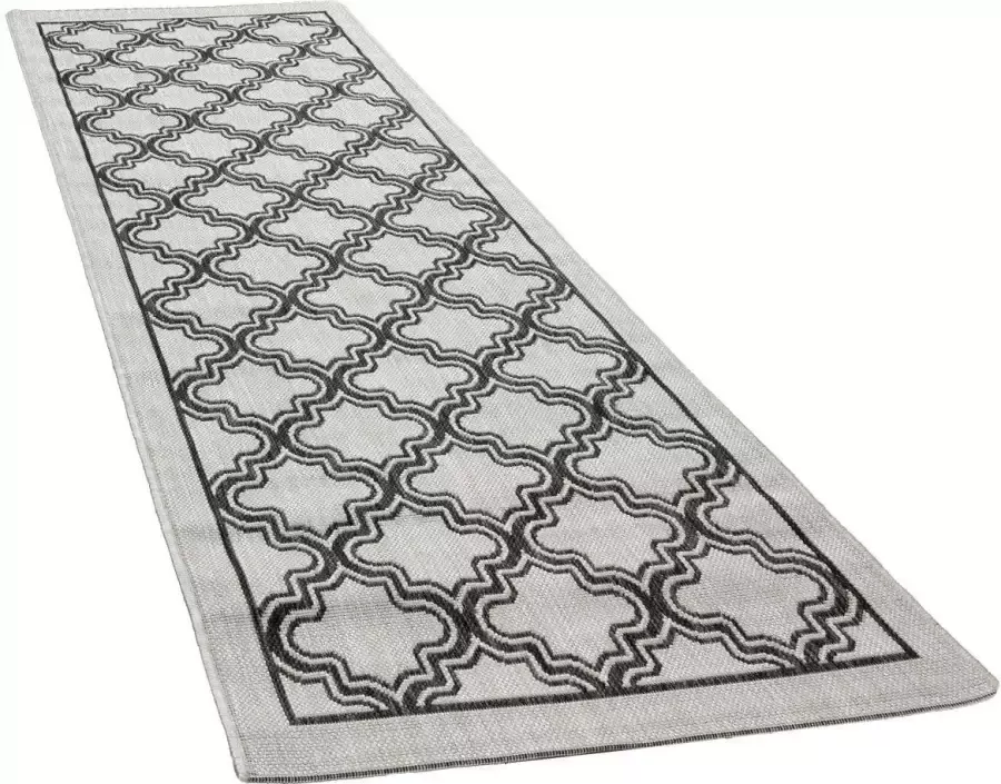 Paco Home In- & Outdoor Vloerkleed Balkon Terras Ooster Scandi Design Cirkelvormig Patroon 80x200 cm - Foto 2