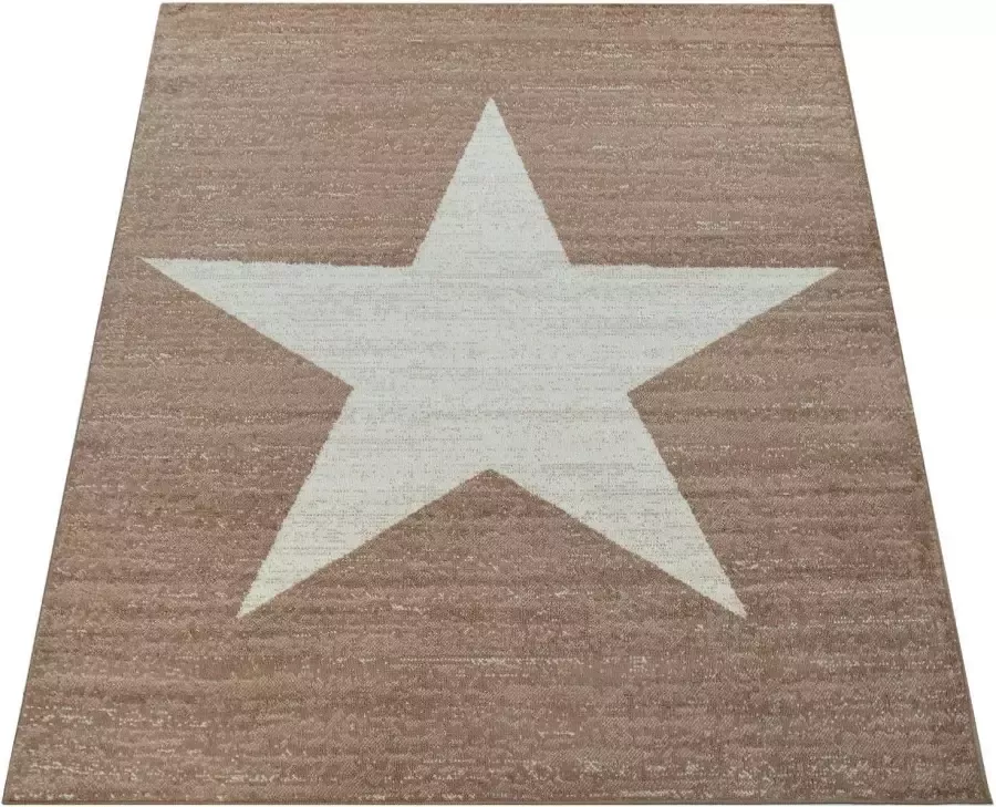 Paco Home Loper Fiesta 116 Tapijtloper korte pool motief sterren ideaal in de hal & slaapkamer