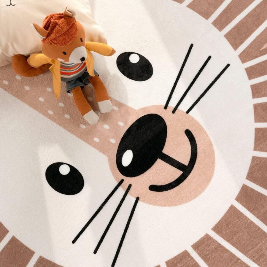 Paco Home Kindervloerkleed Chicos 556 Platweefsel motief leeuw kinderkamer - Foto 4