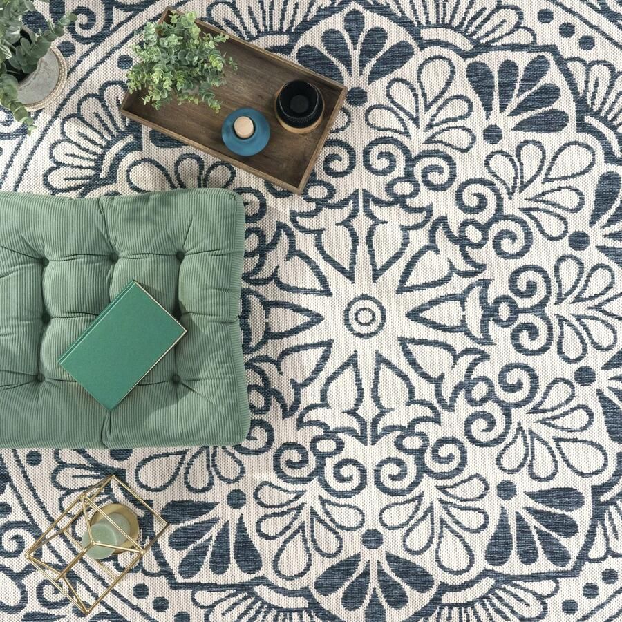 Paco Home In- & Outdoor Vloerkleed Balkon Terras Vintage Oosters Patroon Ornamenten 120x170 cm - Foto 3