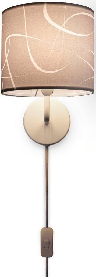 Paco Home Wandlamp Luca Tribal Woonkamer moderne wandlamp met kap stof abstract retro E14 - Foto 4