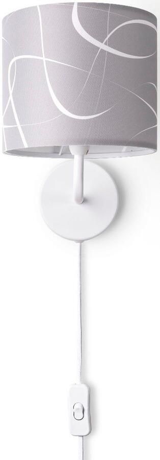 Paco Home Wandlamp Luca Tribal Woonkamer moderne wandlamp met kap stof abstract retro E14 - Foto 3