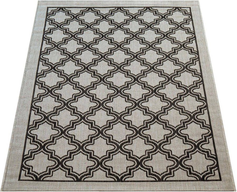 Paco Home In- & Outdoor Vloerkleed Balkon Terras Ooster Scandi Design Cirkelvormig Patroon 80x150 cm - Foto 2