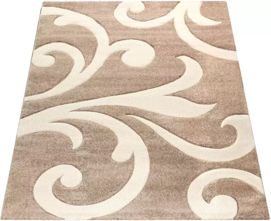 Paco Home Vloerkleed Diamond 761 Korte pool geweven 3D-design met ornamenten ideaal in de woonkamer & slaapkamer - Foto 2